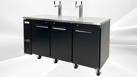 NSF 72 ins Depth Kegerator Beer dispenser 4 tap UUD-24-72