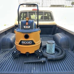RIDGID 16 Gal. 6.5 Peak HP NXT Shop Vacuum Wet Dry Vac w/Cart, Filter, Hose & Attachment
