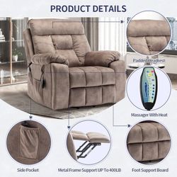 #492abc-Extra Wide Power Lift Recliner Chair with Massage and Heating 26 Inch Seat German OKIN