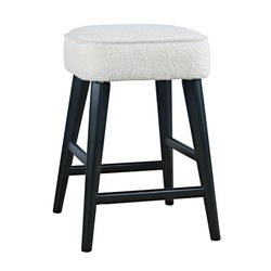 Wes Black Backless Counter Stool (Set of 2)