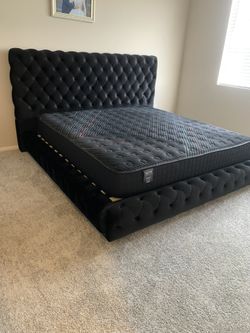 New In Box King Bed Frame With Mattress (Read Description Below)