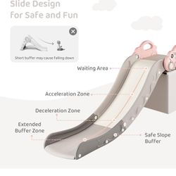 Kids Indoor Sofa Slide Stair Slide Attachment to Toddler Bed and Nugget Couch, Best Accessory to Toy Playground and Bedroom —— Pink Car