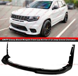 17-21 Jeep Grand Cherokee SRT Gloss Black Front Bumper Lip