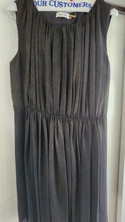 Pre-owned Women's Calvin Klein Black & Gold Sleeveless Cocktail Dress