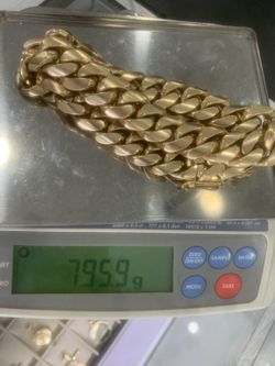 10K Gold Cuban Link Chain 24” — 795.9g