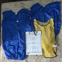 Youth Basketball Practice Jerseys and Clipboard