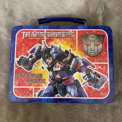 Optimus Prime TIN Lunch Pail “2009 Hasbro”