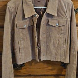 Lady's Light Brown Leather Jacket.