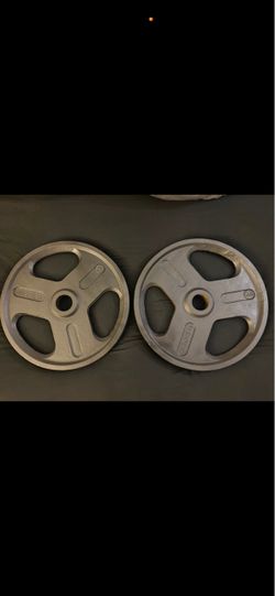 Two pair 45lb plates