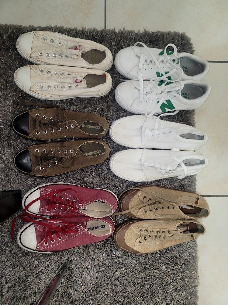 CONVERSE, NEW BALANCE, VANS, AMERICAN EAGLE SHOES FOR MEN SIZE 7-10
