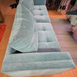 Lola Spa Blue 89" Sofa Couch