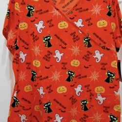 Halloween Scrub Cats & Ghost New!!