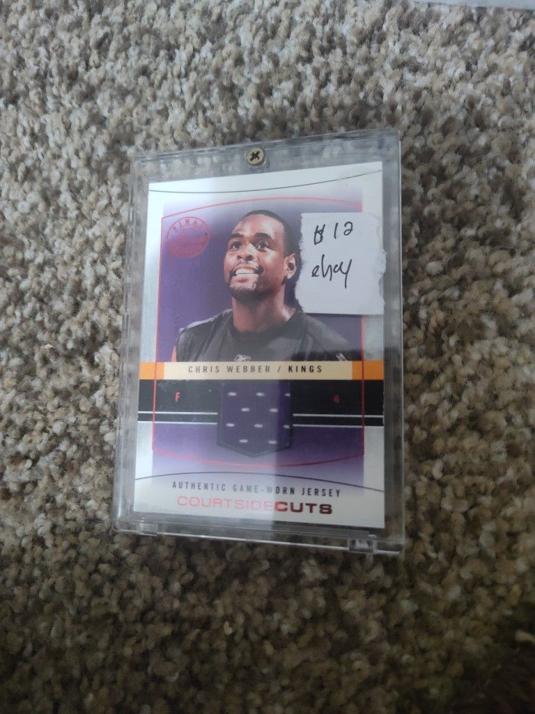 2003-04 Flair Final Edition Courtside Cuts Jerseys Pewter /125 Chris Webber HOF