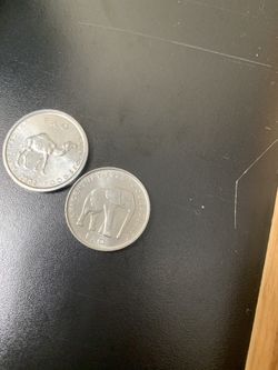 2 Republic Of Somalia Coins 5 & 10 Shillings
