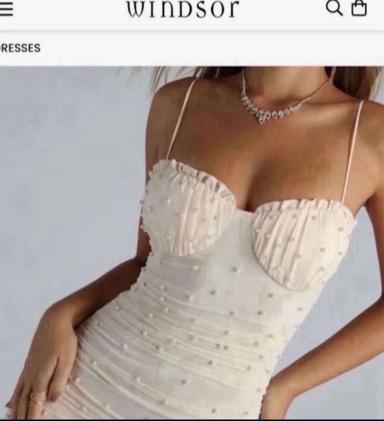 Cream White Pearl Dress