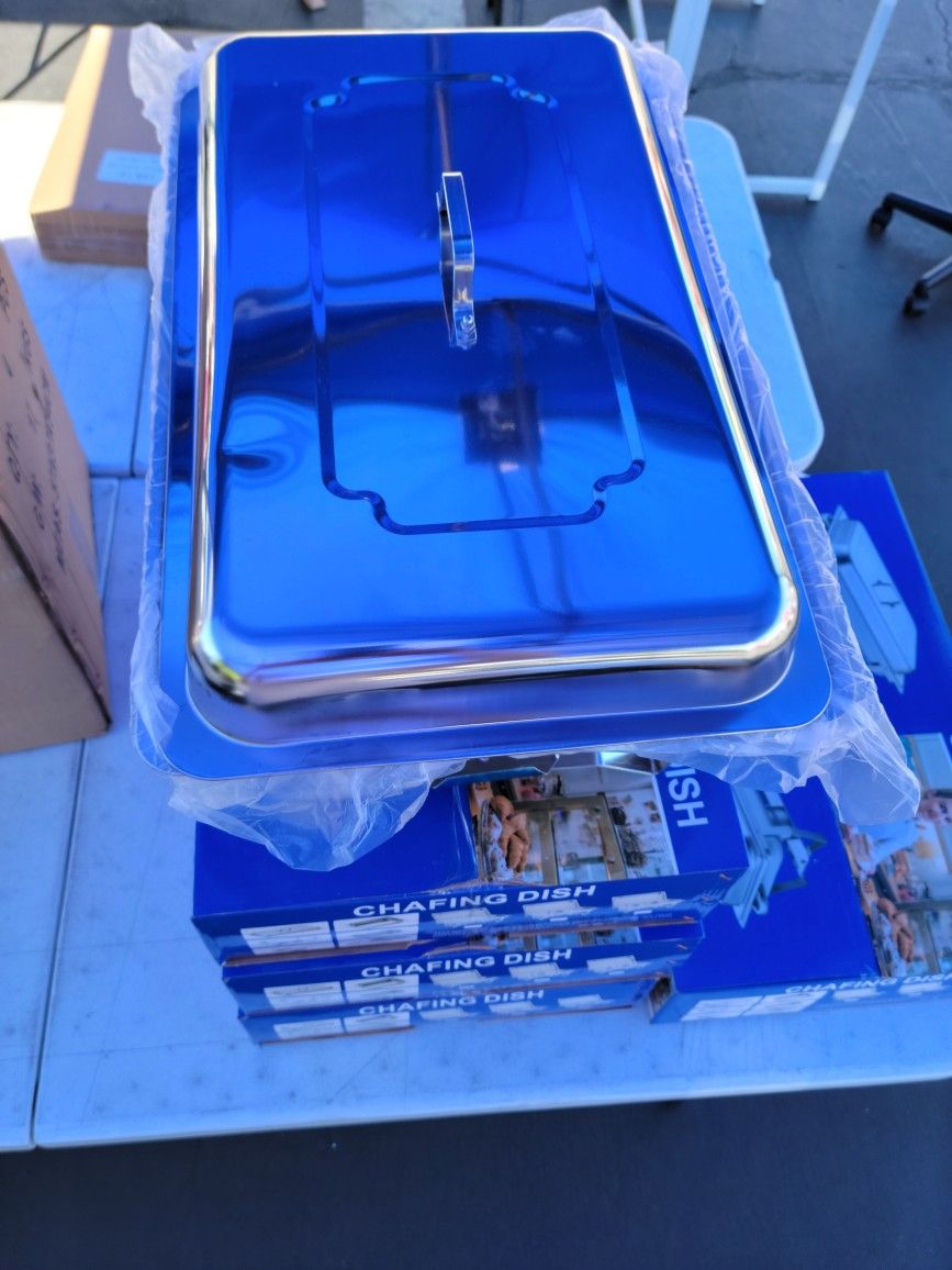 Chafing Dish Stainless Steel Buffet Set 4 Pieces 11 Quart Complete Chafer