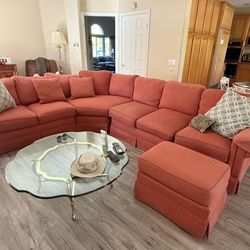 Large Coral Sofa