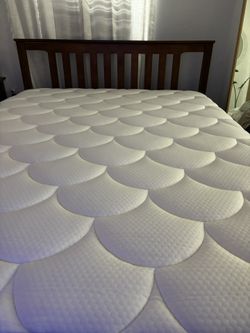 Solid Wood Queen Bed Frame And mattress