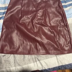 Faux leather skirt