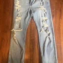 33x32 Light blue ripped jeans Men