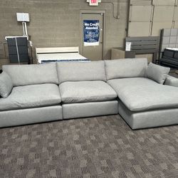 Big Deep Modular Feather Cloud Grey Sectional
