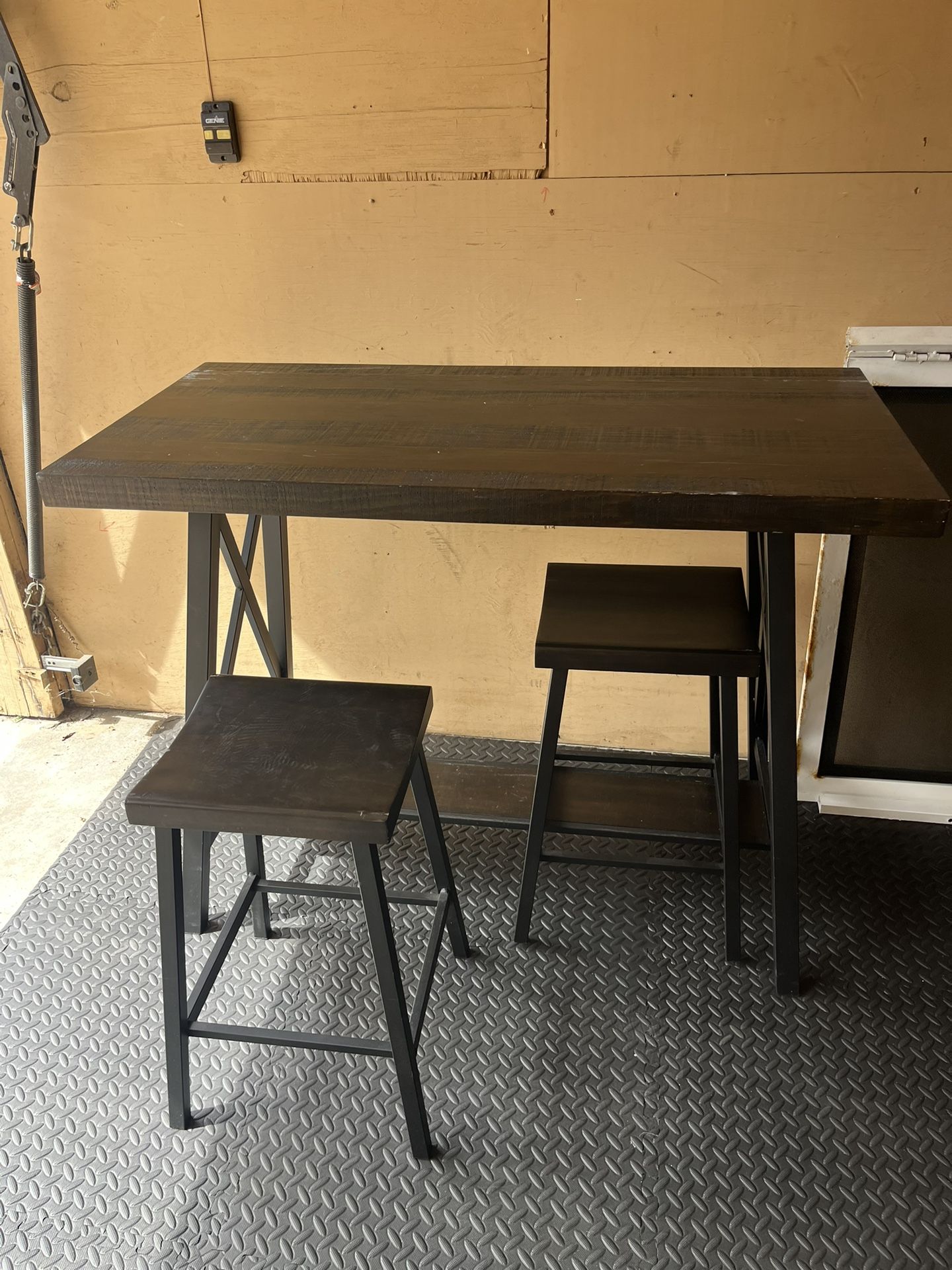 Dining Table with Space Saving Stools