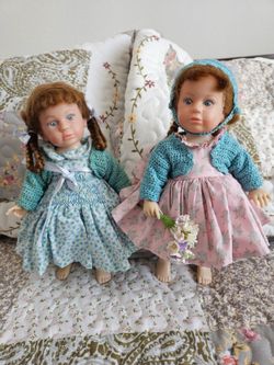 Vintage Margaret O'Brian by Rothschild 1989, Cracker barrel doll and porcelain doll