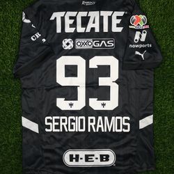 NEW CLUB MONTERREY THIRD KIT SERGIO RAMOS MEN’S JERSEY! SIZE SMALL LEFT ONLY!