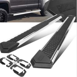 Chevy Silverado / GMC Sierra 8” Chrome Crew Cab Running Boards for 2007 to 2018