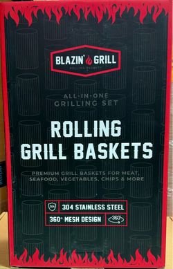 Blazin' Grill Rolling Grill Baskets Set