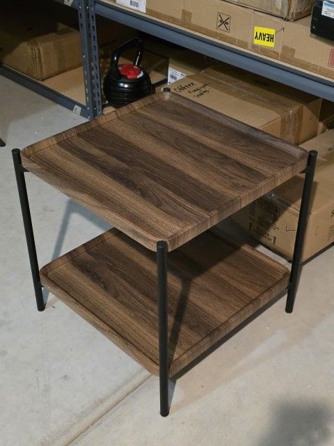 End Table 2 Tier, night stand, living room decor, bedroom decor, bed side table, 2 layer side table,wooden side table, wood end table, wood night stan