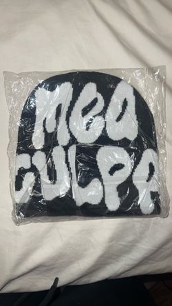 Mea Culpa Knit Beanie Black White