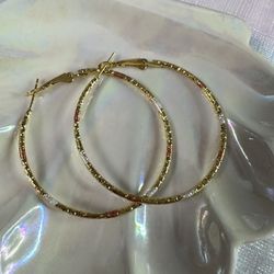 New Gold Plated Hoop Earrings