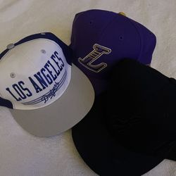 Dodgers, Lakers, and Heat Hats