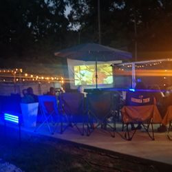 Projector With 20ft Screen.  With Blower.