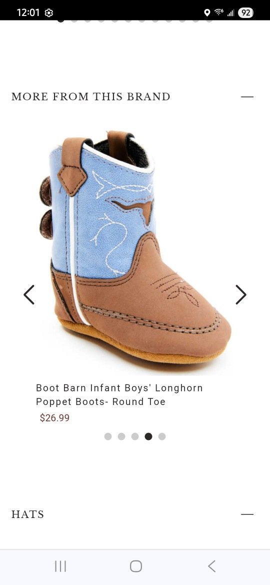 Boot Barn Size 1 Infant Boots