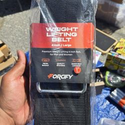 Belt Squat Weightlifting Belt – 59.8" x 4" Adjustable Nylon Gym Belt with Metal Buckle