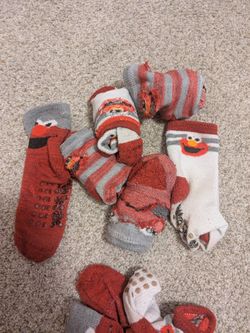 Free Toddler Socks To 2 Years. 6 Pairs. Sesame Street Elmo