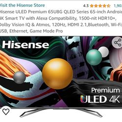Hisense ULED Premium 65U8G QLED Series 65-inch Android 4K Smart TV 