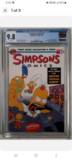 🔥SIMPSONS COMICS #1 CGC 9.8 BONGO COMICS 1993 BART MATT GROENING