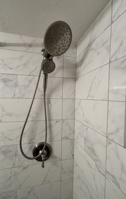 2 Brushed Nickel Moen Shower Dual Shower Heads
