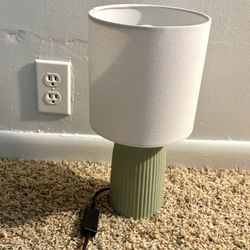 Small Green Lamp with Shade 