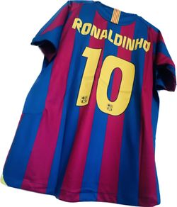 2005-06 FC BARCELONA *RONALDINHO* SHIRT L