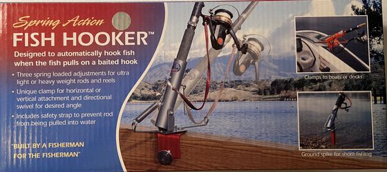 Spring Action Fish Hooker TM- Fish Rod Holder