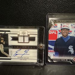 Fernando Tatis And Ethan Salas Rookie Baseball Cards, Autograph, Padres, Chargers