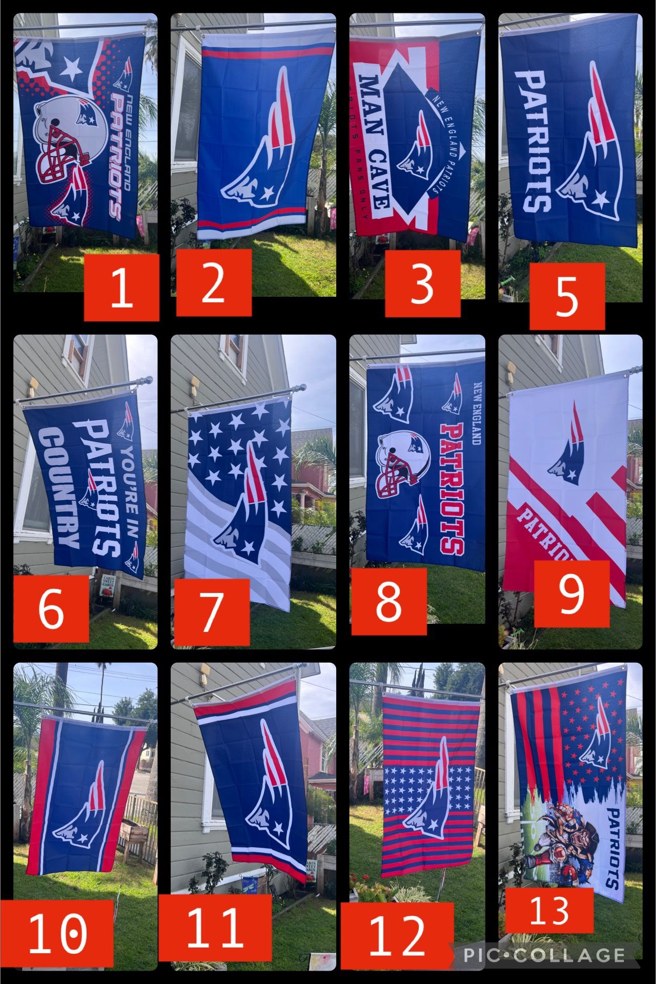 New England Patriots Flag Size 3ftx5ft