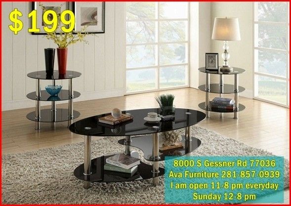 3pc coffee table set $199