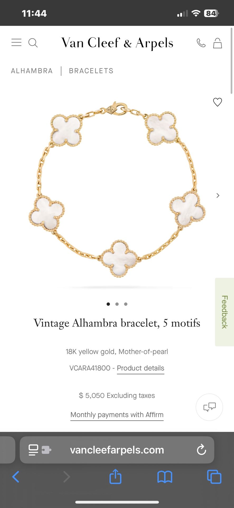 Vintage Alhambra Van Cleef bracelet