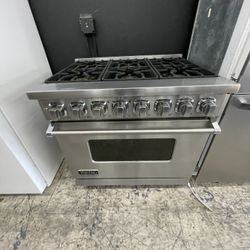 Viking 36” Dual Fuel Range In Stainless Steel Used 7 Series 
