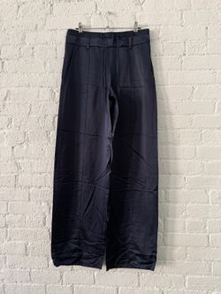 Vince Wide-Leg Drawstring Pants — Navy, Size 4, Never Worn
